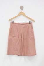 Saia jardin feminina rosa com Pregas