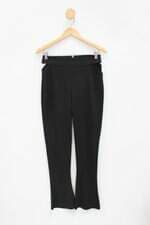 Calça de tecido clubsoda feminina preta com Recortes