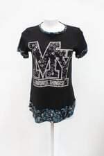 Blusa my favorie thing feminina preta com Silk