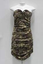 Vestido afghan feminino estampado com Franzido e Forro