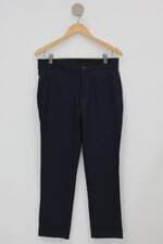 Calça de tecido feminina azul