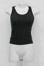 Regata chifon feminina verde com Recortes