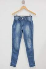Calça Jeans pérolas feminina azul
