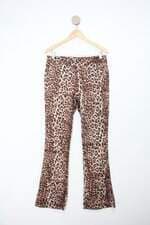 Calça de tecido inicial a feminina estampada