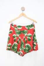 Shorts feminino estampado com Forro