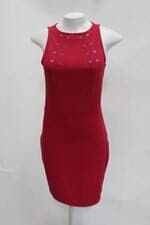 Vestido siberian feminino vermelho com Ilhós