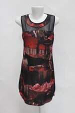 Vestido lez a lez feminino estampado com Recortes