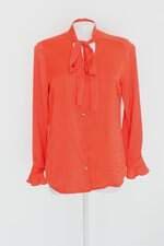 Camisa rabusch feminina laranja com Laço