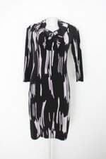 Vestido natorious feminino preto estampado