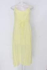 Vestido gypset feminino amarelo com Fenda