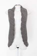 Colete em tricot m. officer feminino cinza