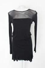 Vestido sommer feminino preto com Tule