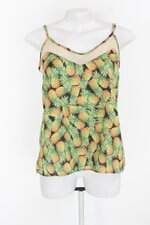 Blusa pistachio feminina estampada com Tule