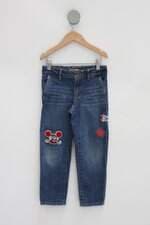 Calça Infantil tommy hilfiger azul com silk e patch 