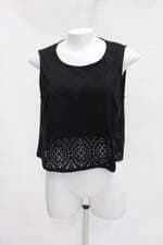 Blusa feminino preto com Recortes
