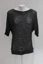 Blusa beluga tricot feminina preta com Transparência