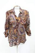 Camisa feminina estampada com Transparência