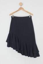 Saia feminina azul com Assimetria