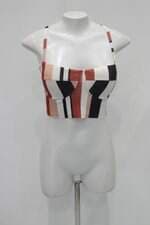 Regata  cropped feminina listrada  com Bojo