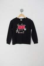 Moletom Infantil angero preto com silk 