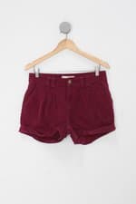 Shorts renner feminino vermelho vinho