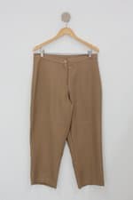 Calça de tecido feminina marrom