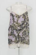 Blusa animale feminina lilás estampada com Renda