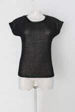 Blusa aatmosphere feminino preto com Transparência e Recortes