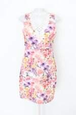 Vestido meritz feminino estampado com Renda