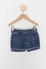 Shorts-saia Infantil jeans azul