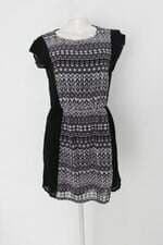 Vestido feminino estampado com Forro