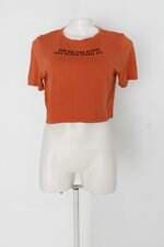 Blusa cropped riachuelo feminina laranja