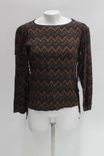 Blusa zara feminina estampada com Franja