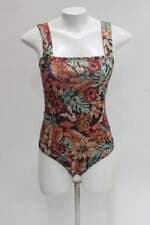 Body c&a feminino preto estampado