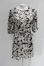 Vestido zara feminino estampado com Faixa na Cintura