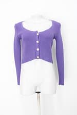 Blusa casualli feminina tricot roxa