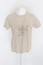 Camiseta elemento zero masculina bege com estampa