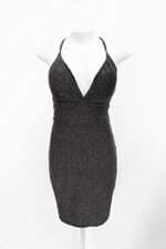 Vestido yunire feminino preto com Forro