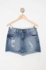 Saia Jeans siberian feminina azul