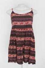 Vestido feminino  estampado com Franzido
