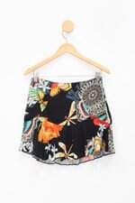 Saia lez a lez feminina estampada com Forro