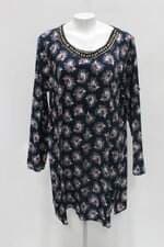 Blusa alongada geizi feminina estampada com Aplique