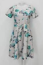 Vestido feminino estampado com Faixa na Cintura