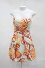 Vestido zinco feminino estampado com Bojo