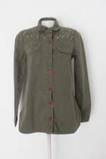 Camisa renner feminina verde militar com Aplique