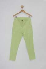 Calça de tecido feminina verde