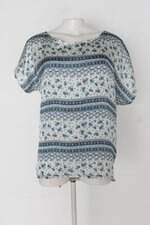 Blusa c&a feminina branca estampada com Recortes