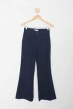 Calça de tecido atelie de calças feminina azul