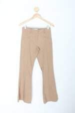 Calça de tecido atelie de calças feminina bege