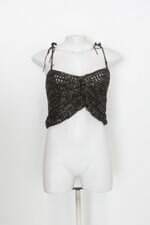 Top lala feminino preto e dourado